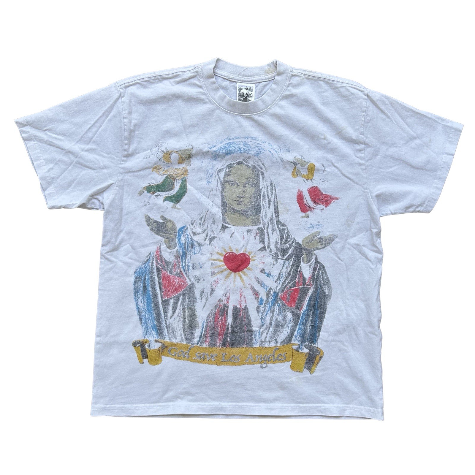 Basketcase Gallery God Save Los Angeles Relief Shirt Size Medium