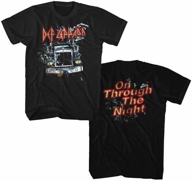 Def Leppard On Through The Night Shattered Glass Men’s T Shirt Band Merch