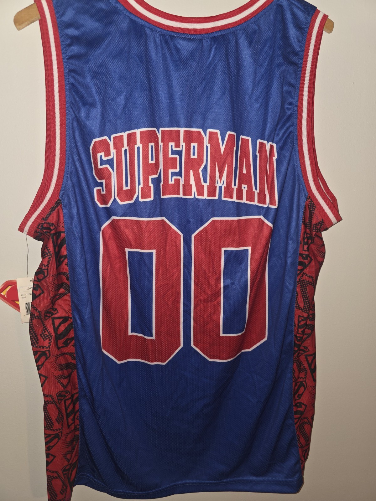 Superman DC Comics Basketball Jersey Superman Sleeveless Tank LARGE gallery