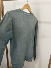VTG Gradient Sun Faded Thrashed Distressed Grunge Worn Hensley Top WIP Shirt XS