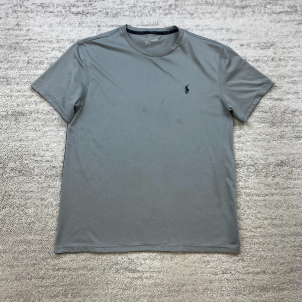 Polo Ralph Lauren Performance Shirt Medium Gray Pony Sport 67 Outdoor Preppy Men