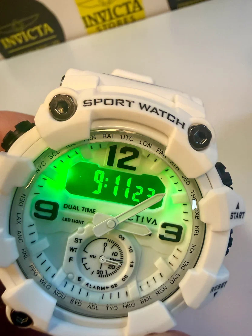 Activa ACW1637-005 Vextron X Digital 52mm White Dial Multi-Function Sport Watch