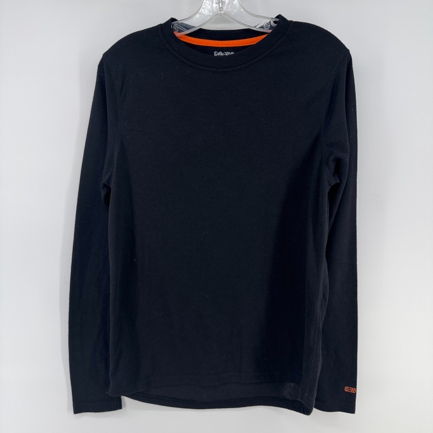 Omni Wool Long Sleeve Crew Neck Base Layer Shirt Men’s Medium Black Warm Stretch