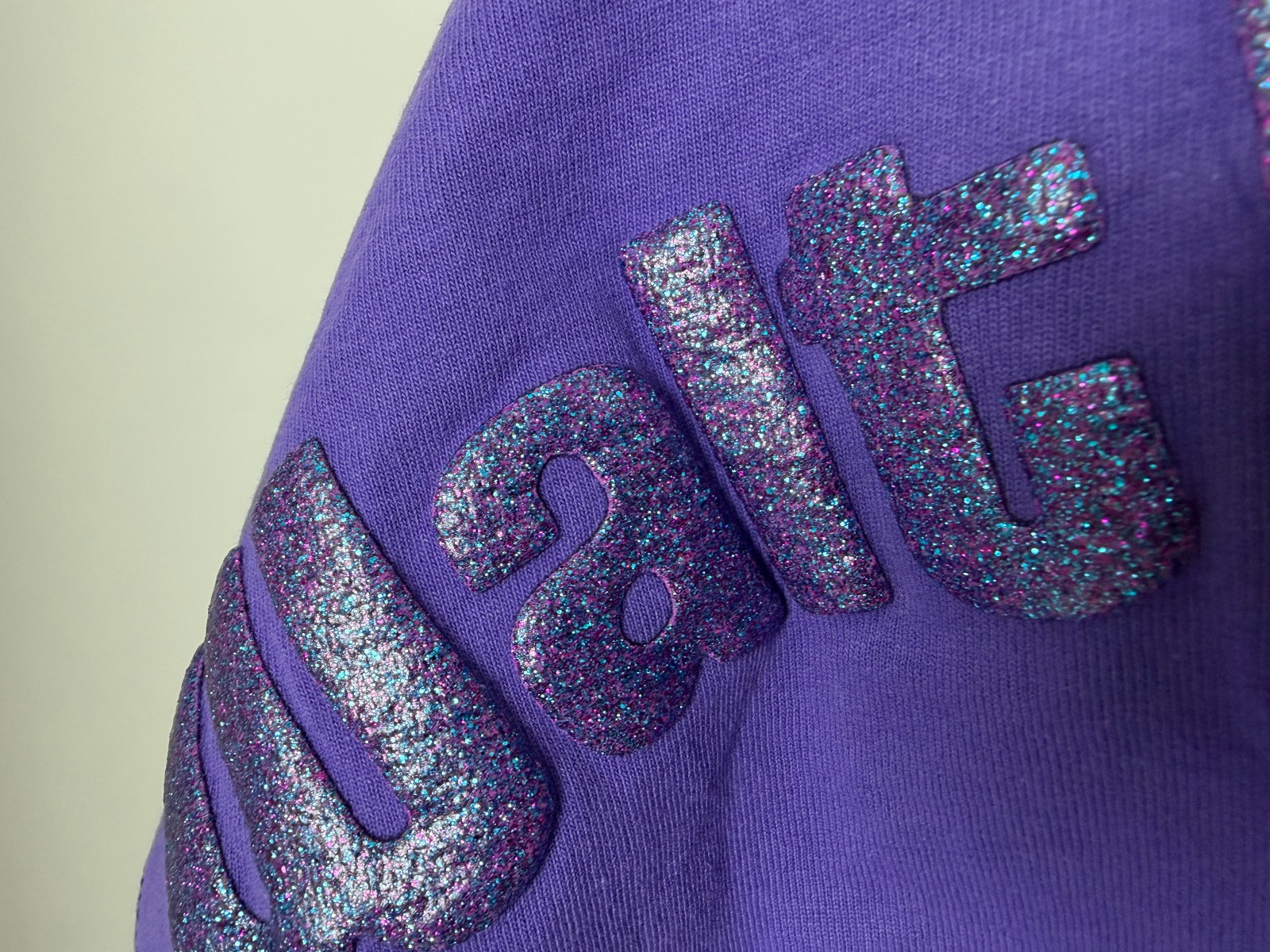 Walt Disney World Spirit Jersey Large Minimalist Mickey Glitter Spellout Purple gallery