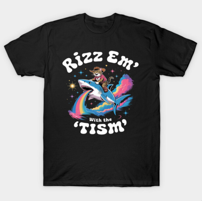 Rizz Em With The Tism Funny Cat Autism Awareness T-Shirt gallery