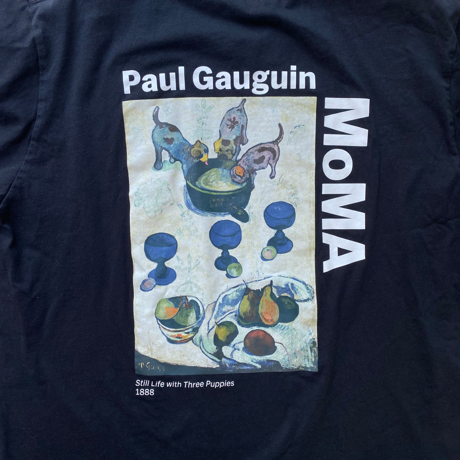 Uniqlo MoMA Art Icons Paul Gauguin Still Life with Three Puppies T-shirt Mens XL gallery