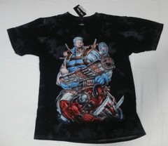 New Marvel Deadpool Cable Cover Mens T-Shirt M L XL 3XL Black and Grey
