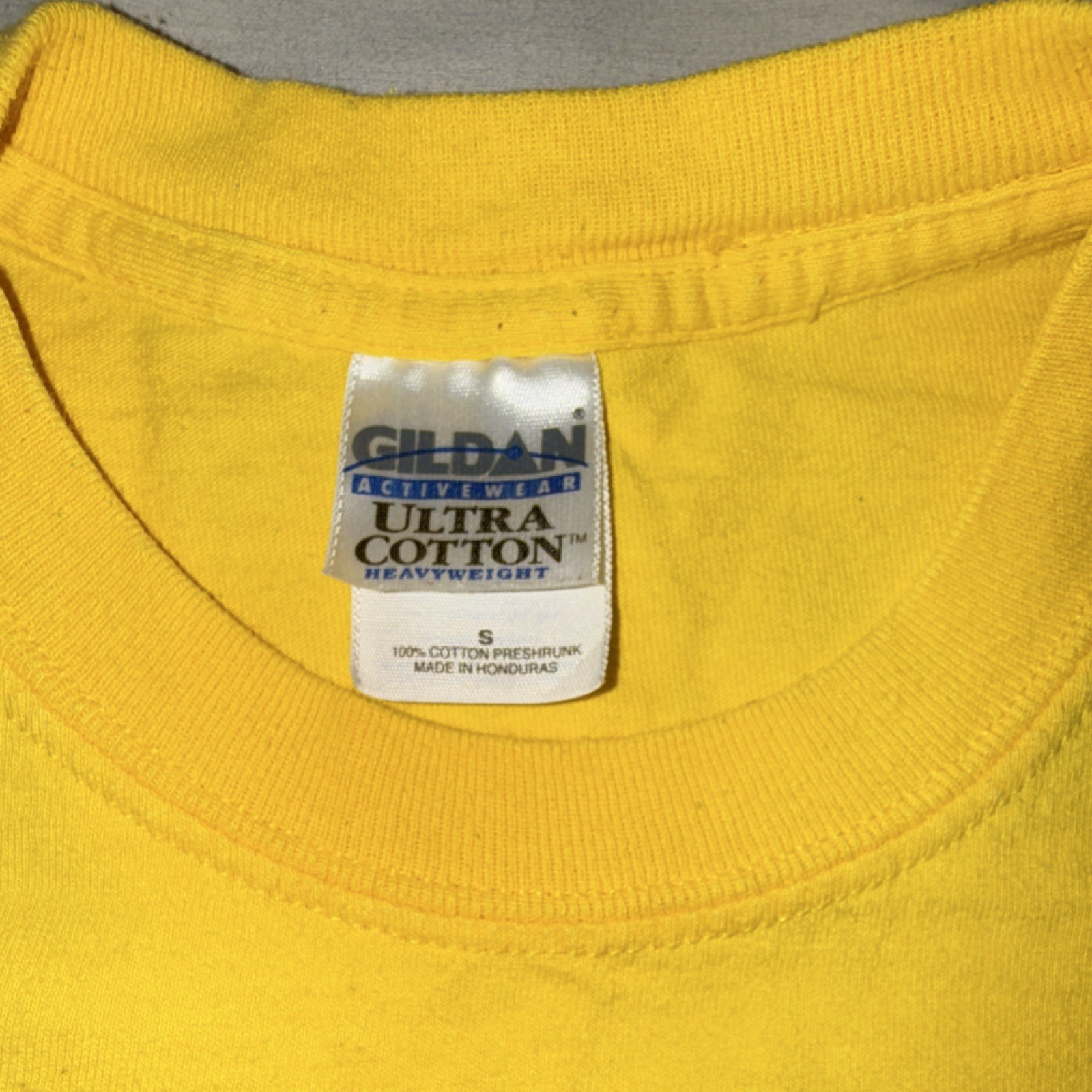 Gildan Ultra Cotton Men’s S Yellow Motocross Graphic Tee Preshrunk Double-Sided gallery