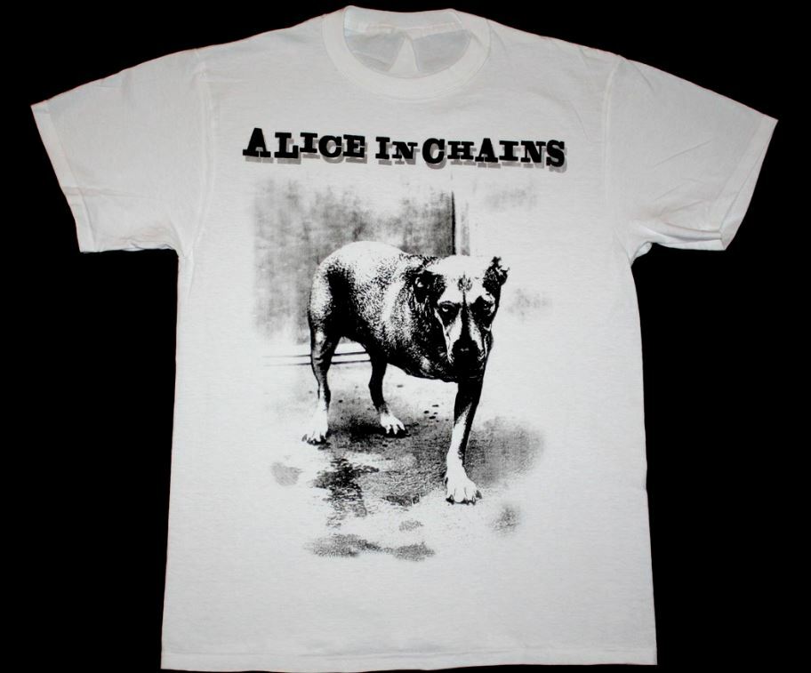 ALICE IN CHAINS DOG GRUNGE BONE White T-SHIRT gallery