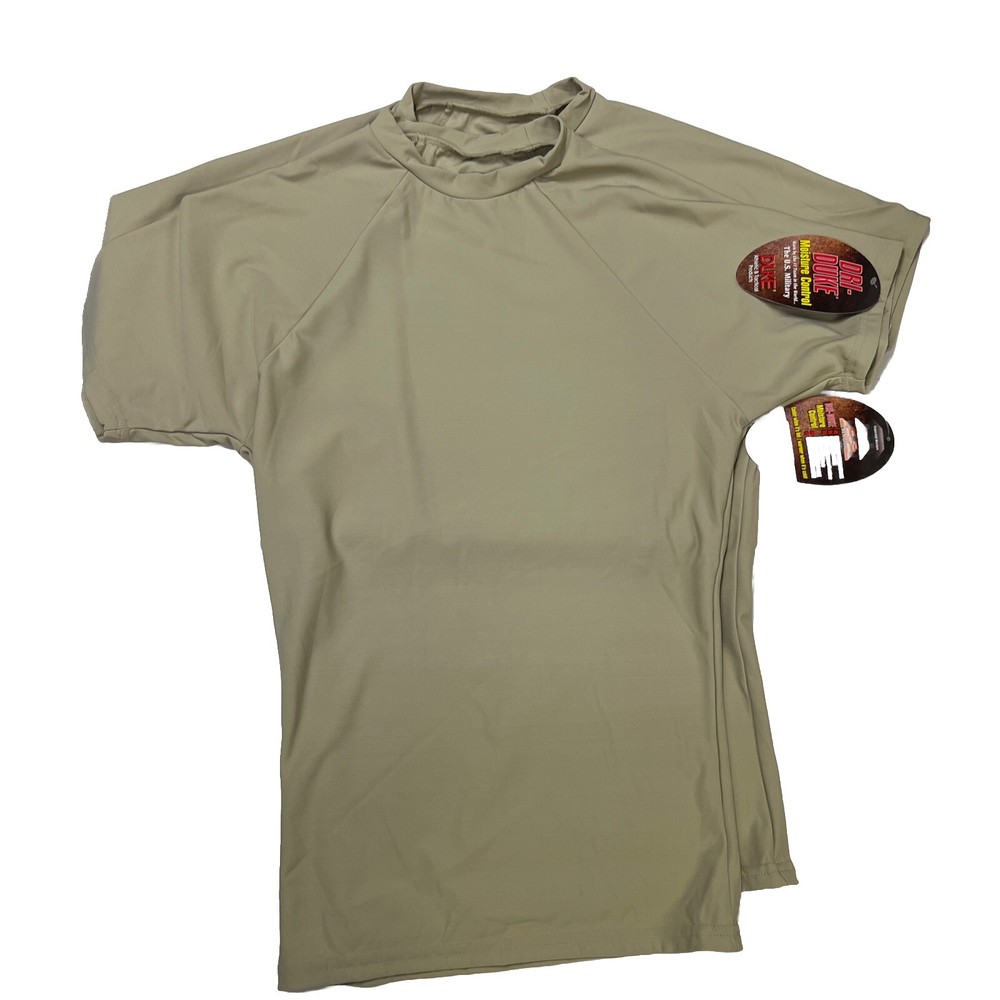 Dri-Duke Moisture Control Compression USGI T-Shirt Men’s Military SAND 2Pc MED