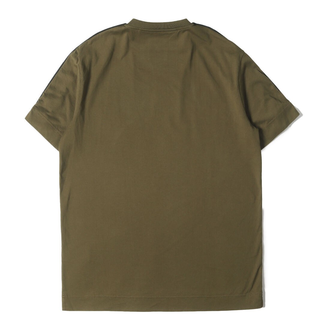 GIVENCHY T-Shirt Size: L 21AW Logo Tape Design Slim Fit Khaki Top Used BEEG-0 gallery