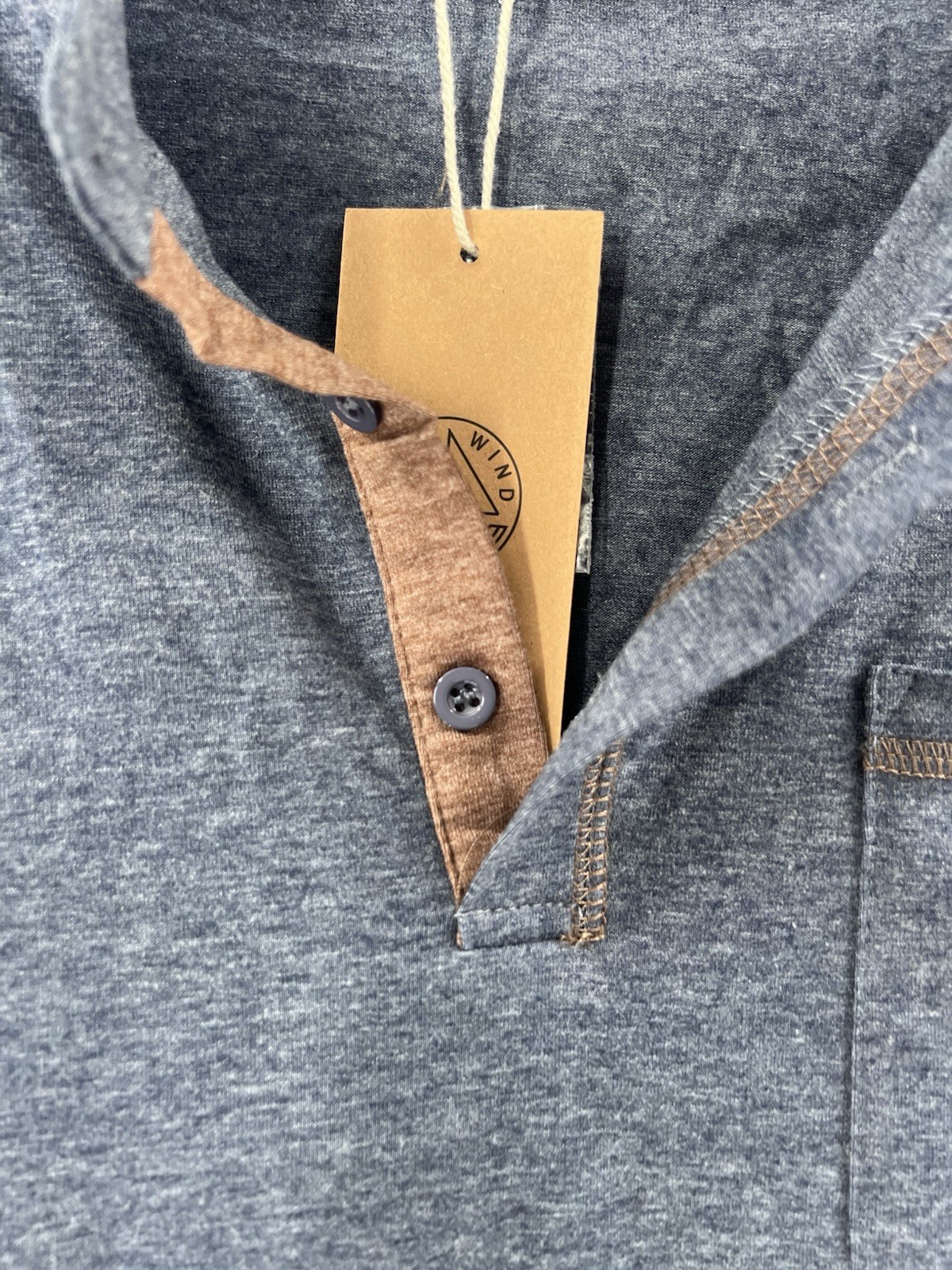 Sailwind Henley Shirts Long Sleeve Tops Pullover Button Cotton T-Shirt gallery