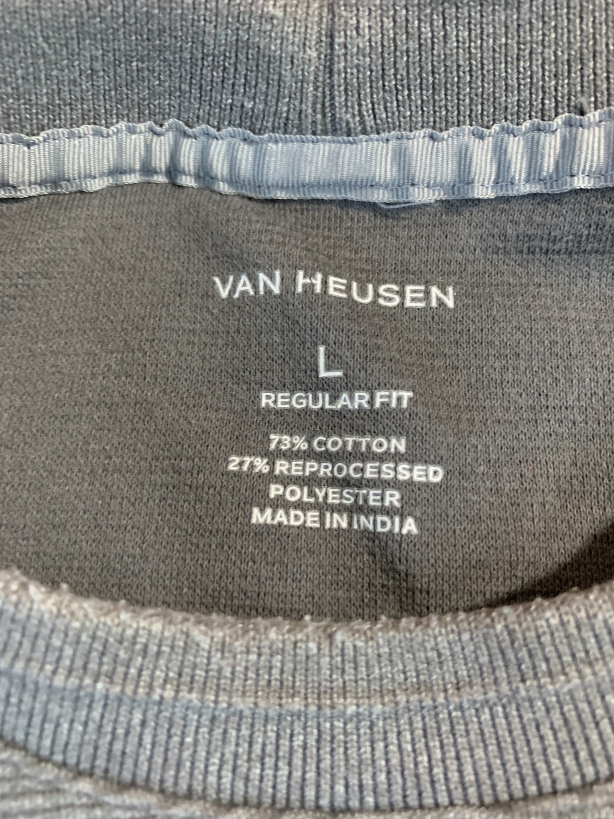 Van Heusen Essential Top Men's Large Gray Cotton Blend Regular Fit Long Sleeve gallery