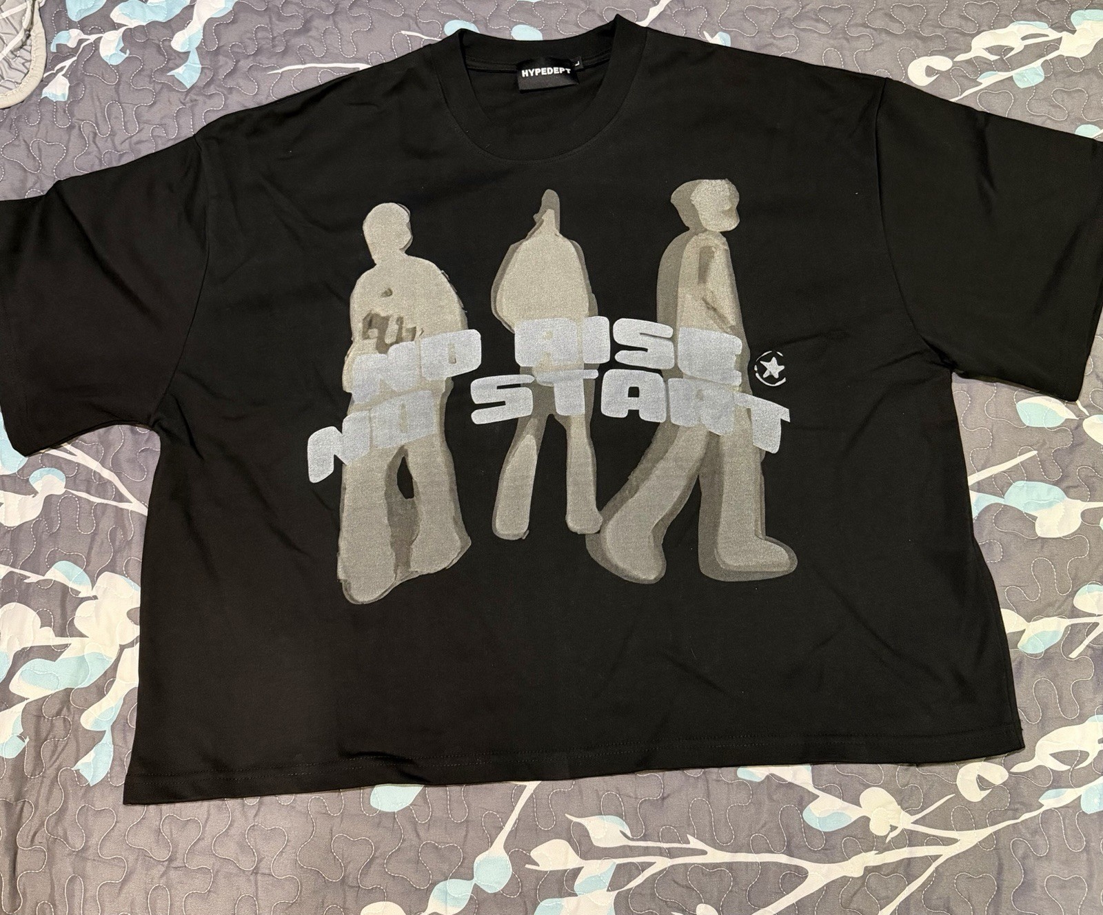 HYPEDEPT Men's Black Graphic Print Crew Neck Short Sleeve T-Shirt Size L gallery