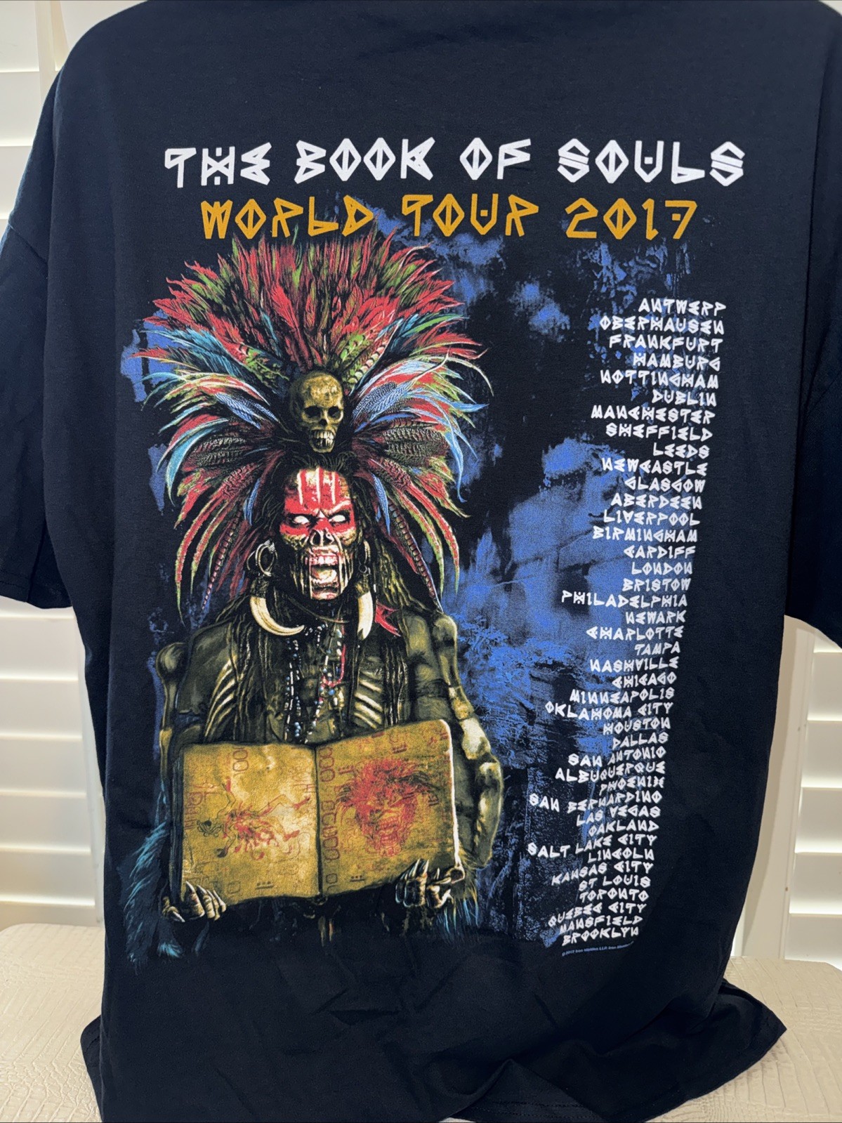 Iron Maiden Official “The Book Of Souls” 2017 World Tour T-Shirt Small New gallery