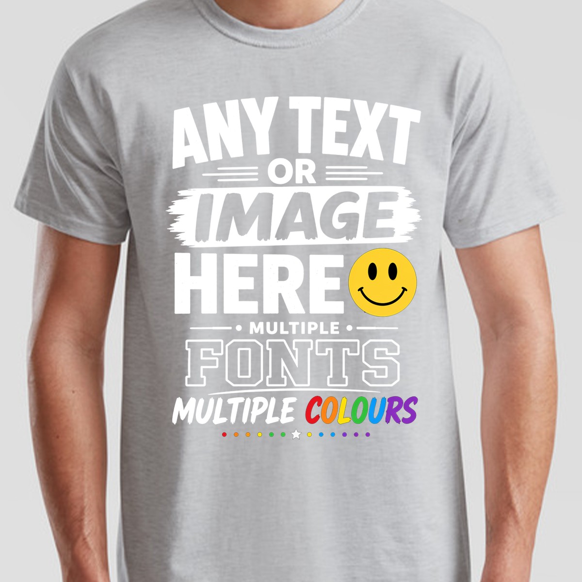 Personalised Unisex T Shirt Custom Photo Text Printed Work Party Graphic Tee gallery