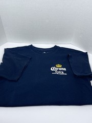 Corona Extra Men’s 100% Cotton Double Sided Graphic Print Tee Shirt Size L; Beer