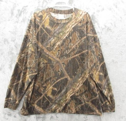 Vintage Mossy Oak T Shirt Mens 3XL Brown Camo Long Sleeve Crewneck Hunting Tee gallery