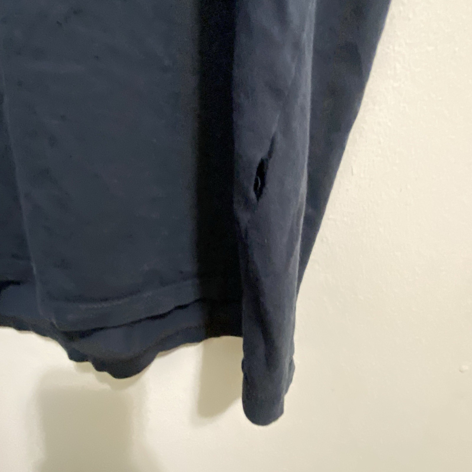 READ Hole In Side Vince Mens M Medium 42” Black Tee T Shirt Solid Pima Cotton gallery
