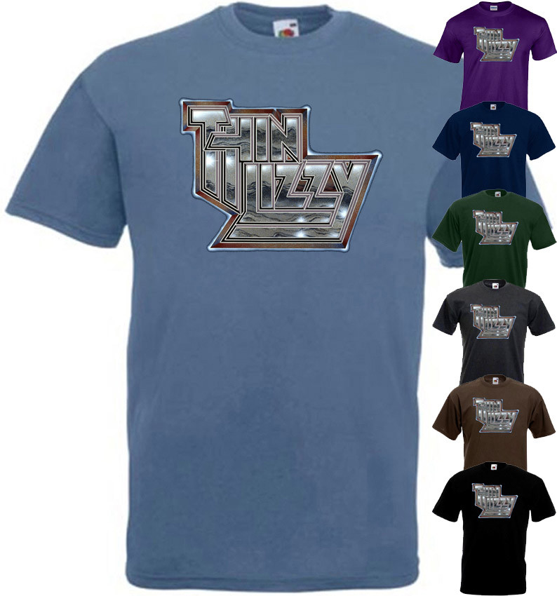Thin Lizzy – poster 2 T-shirt hard rock black blue graphite all sizes S-5XL