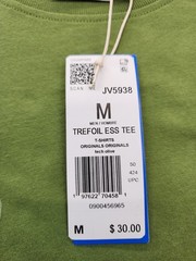 New Men’s Adidas Trefoil Essentials Tee Shirt Size Medium Mens Tech Olive