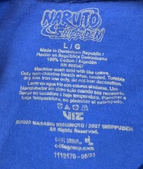 Naruto Shippuden Mens’ Ramen Anime Graphic T-Shirt Adult Size Large Blue