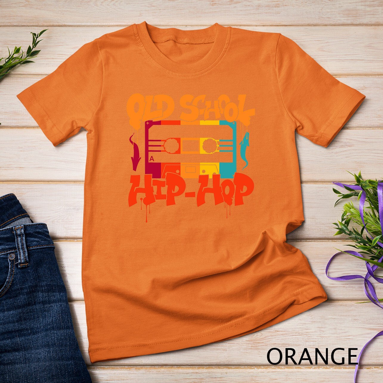Retro Old School Hip Hop 80s 90s Graffiti Cassette Gift T-Shirt Unisex T-shirt gallery