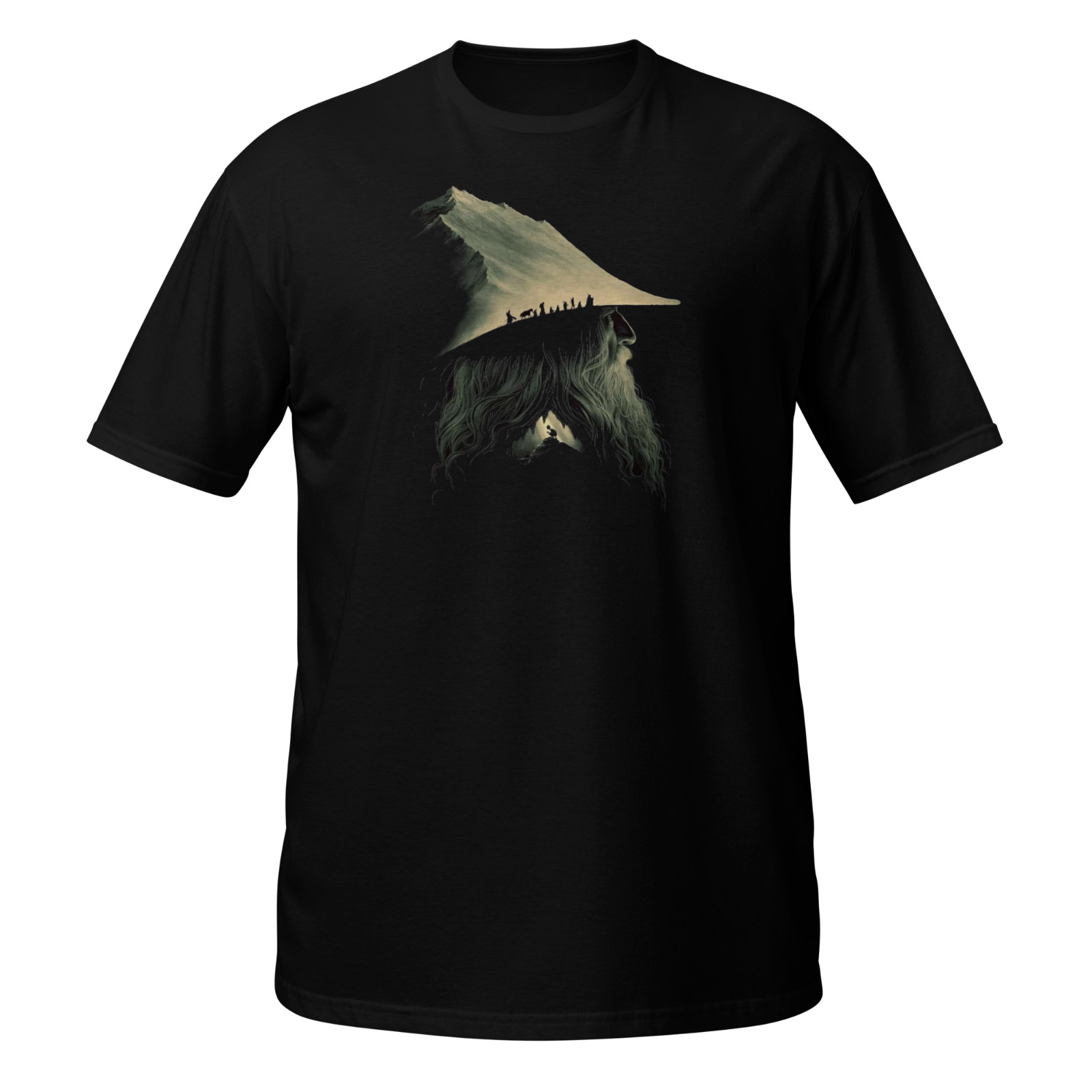 SMOKING GANDALF, HOBBIT, LORD OF THE RINGS, N0-LOGO, PRINTED T-SHIRT
