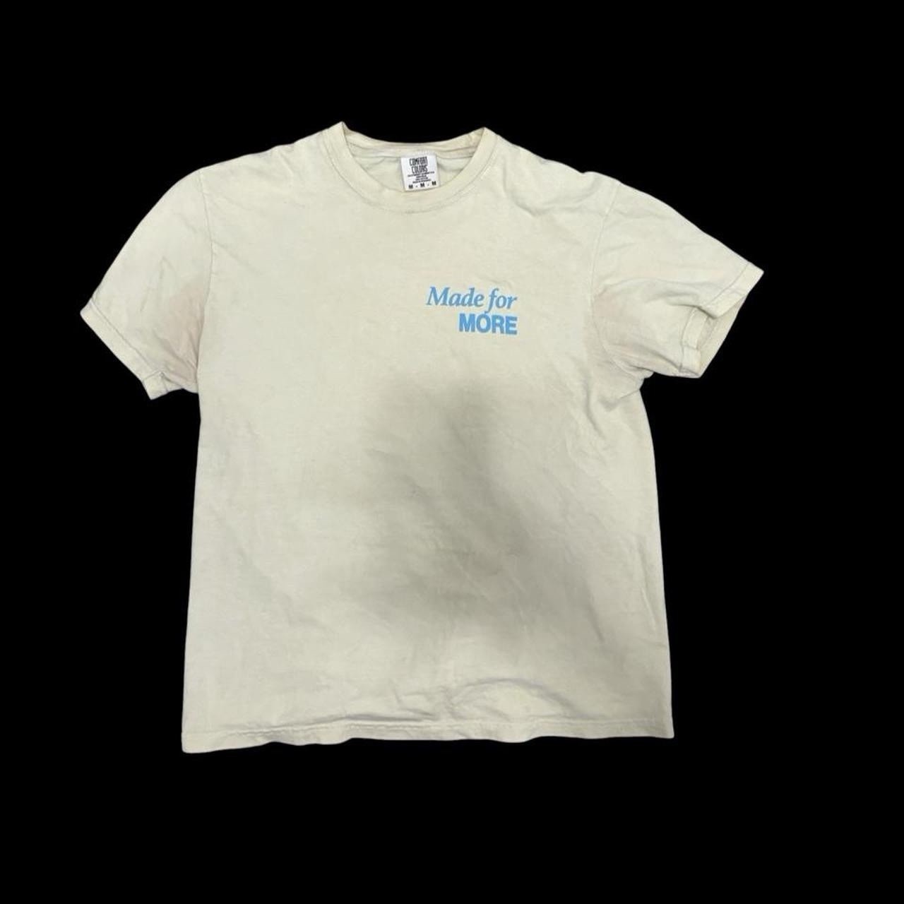 ✨ Comfort Colors Cream white t-shirt with blue text✨ gallery