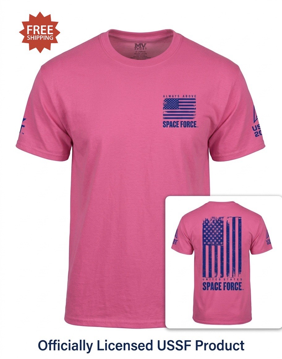 United States Space Force USSF “ALWAYS ABOVE” Pink T-Shirt -Size M / Medium NWT gallery