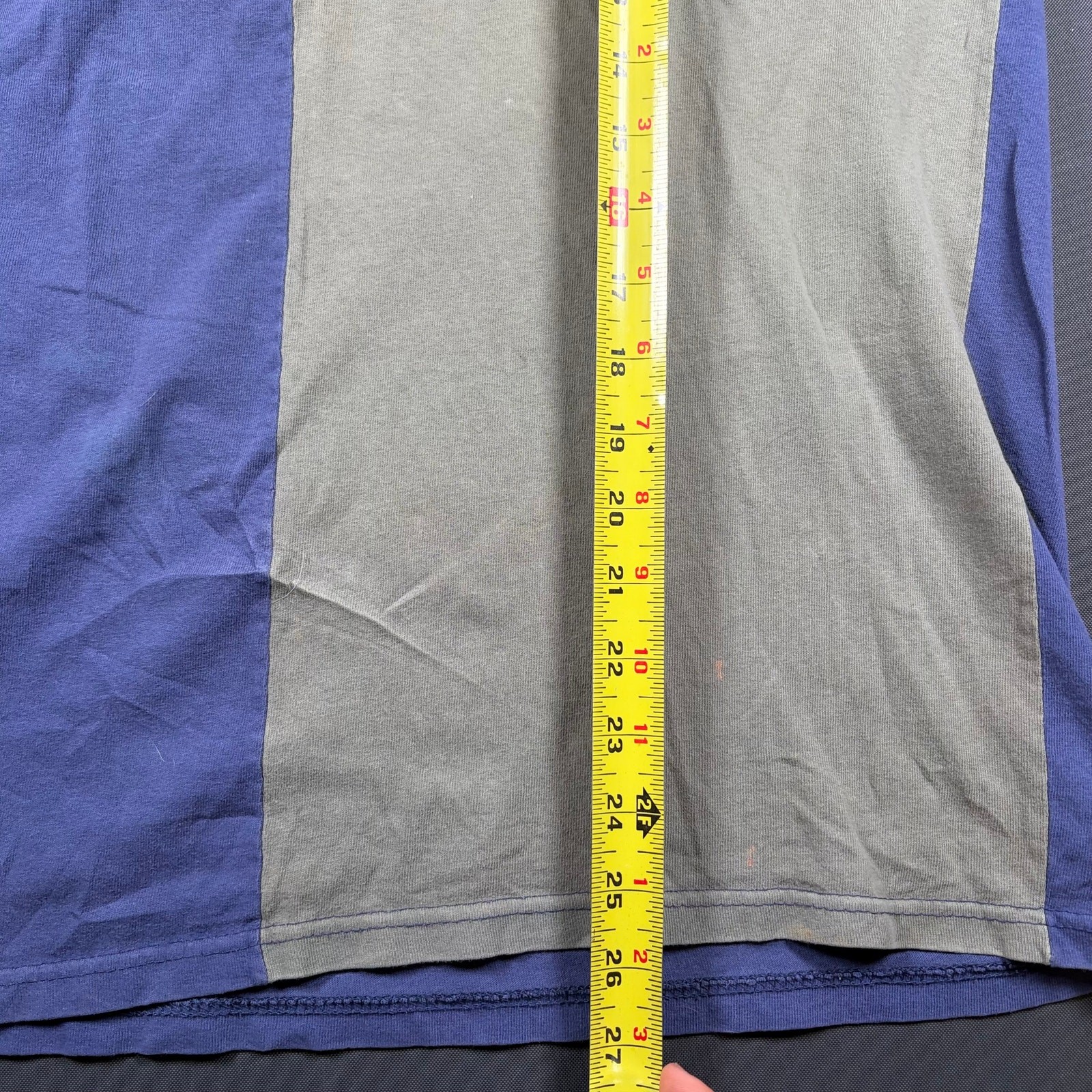 Vintage Genus Two-Tone Color Block Graphic T-Shirt Men's Medium American Saddle gallery
