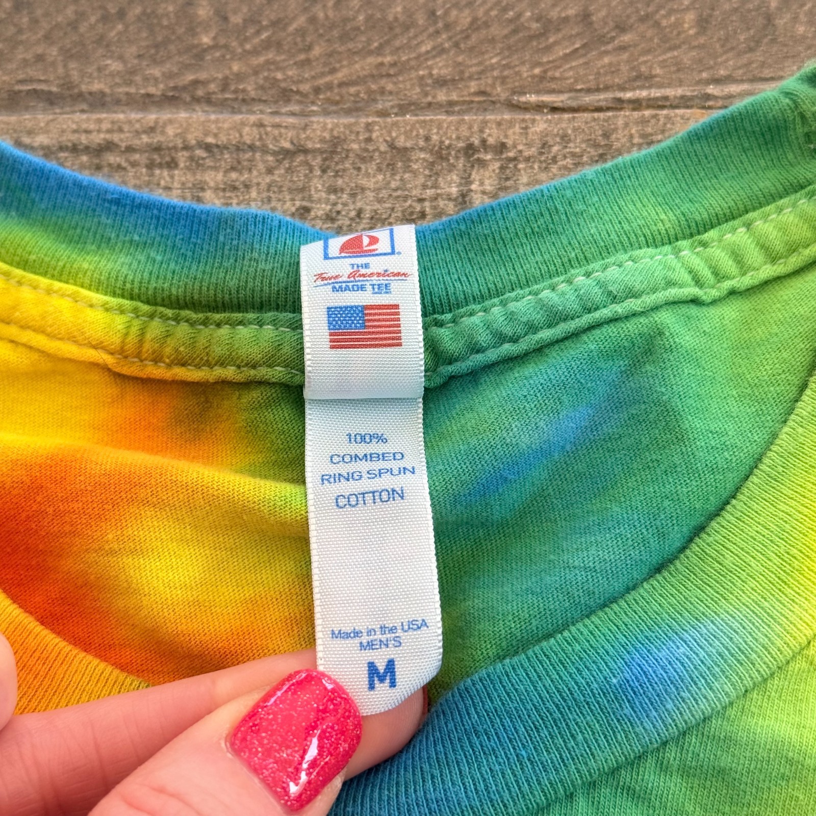 Ben & Jerry's Tie Dye Shirt Bayside USA 100% Combed Ring Spun Cotton USA Medium gallery