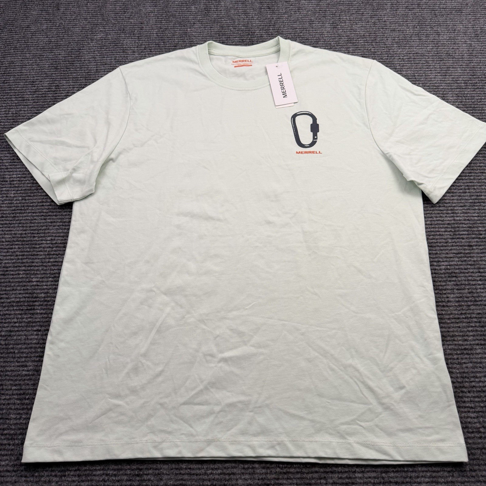 Merrell Climbing Graphic T-shirt Men’s Size XL Mint Green Cotton NWT MSRP $39 gallery