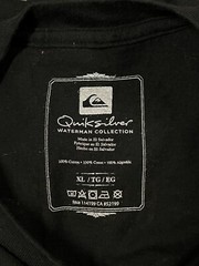 Quiksilver Waterman Collection Black Graphic Tee Extra Large XL Short Sleeve New