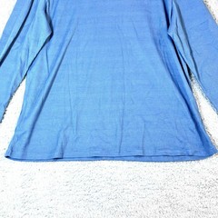 Ficerd Men’s Solid Blue V-neck Long Sleeve Thermal Pullover T-Shirt Size XL
