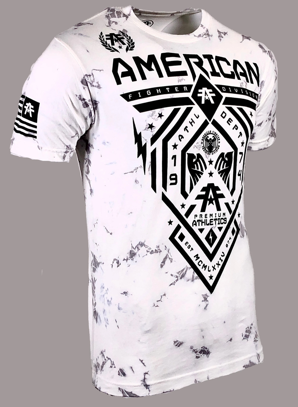 AMERICAN FIGHTER Men's T-Shirt FAIRBANKS Athletic Biker white MMA S-5XL gallery