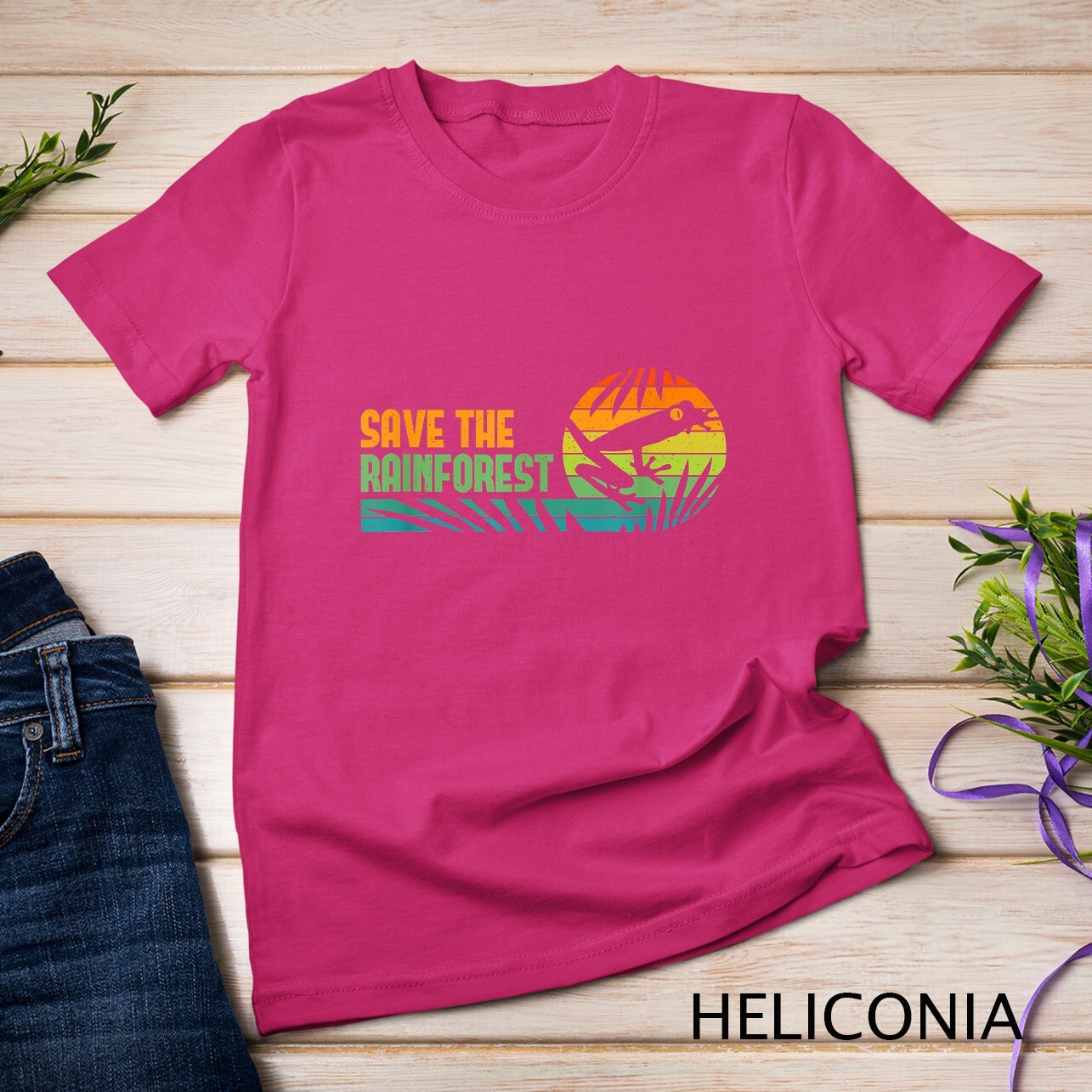 Save the rainforest t shirt - tree frog shirt Unisex T-shirt gallery