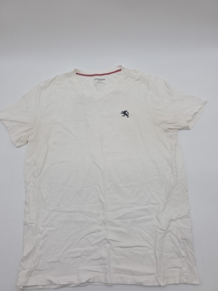 Express T-Shirt Men Large Solid V Neck 100%Cotton. #42919