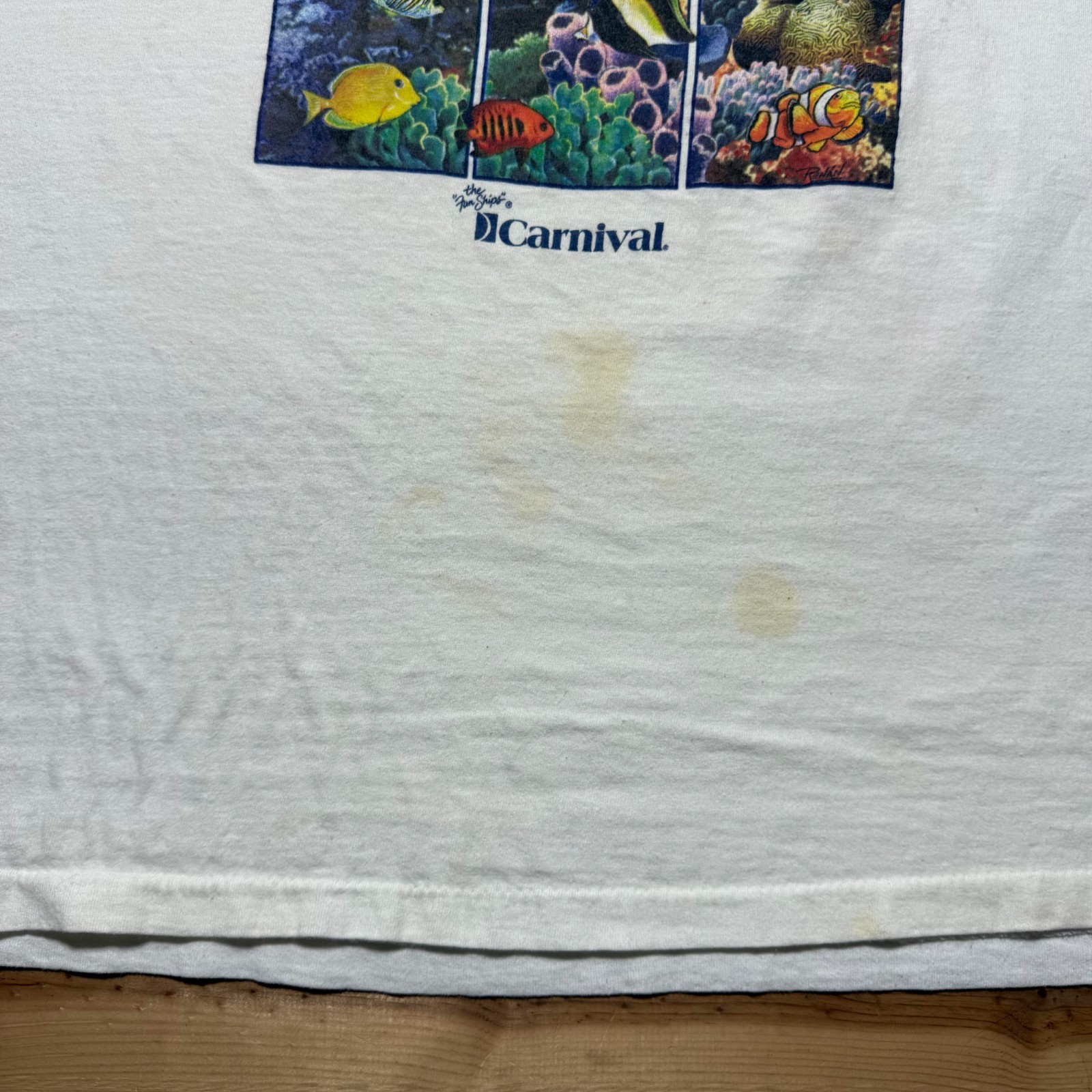 Vintage 90s Reef Dive Scuba Diving Fish Coral Ocean Promo Graphic T-Shirt - XL gallery