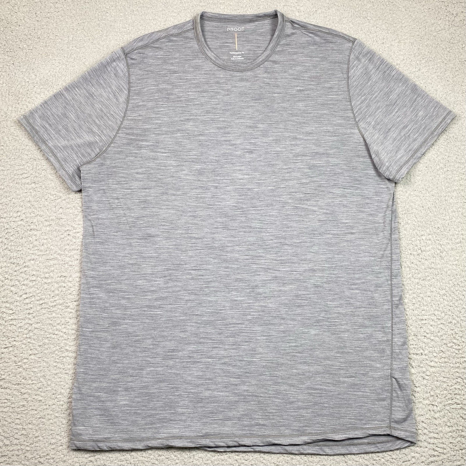 PROOF Merino Wool T Shirt Men’s Size XXL Gray Short Sleeve Crewneck Breathable