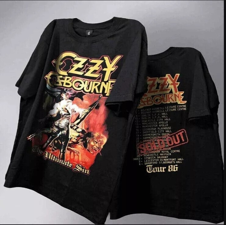 Ozzy Osbourne Concert Rare Ozzy Osbourne 90s T shirt 2 Side Remake S-5XL gallery