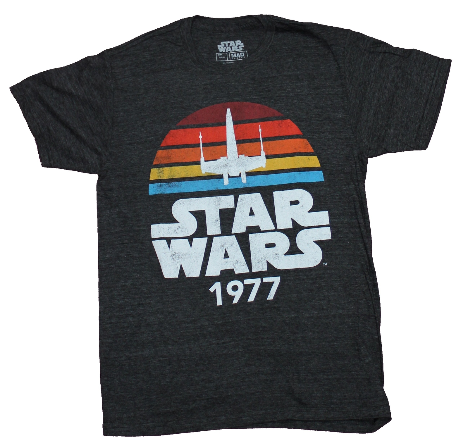 Star Wars Mens T-Shirt - Multi Color X-wing 1977 Sunset Style Image gallery