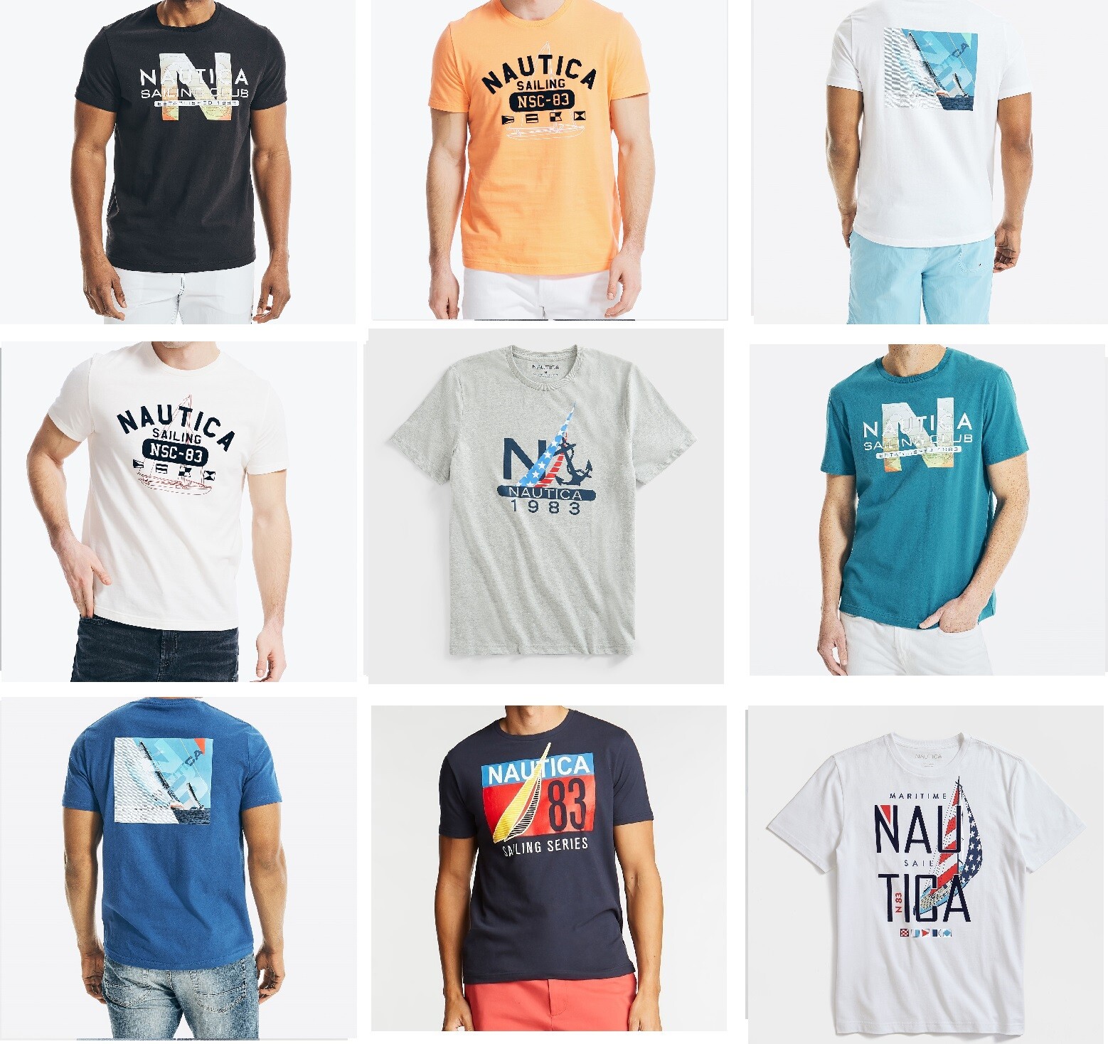 NWT Men's Nautica Short-Sleeve Tee (T) Shirt XS S M L XL XXL 3XL gallery