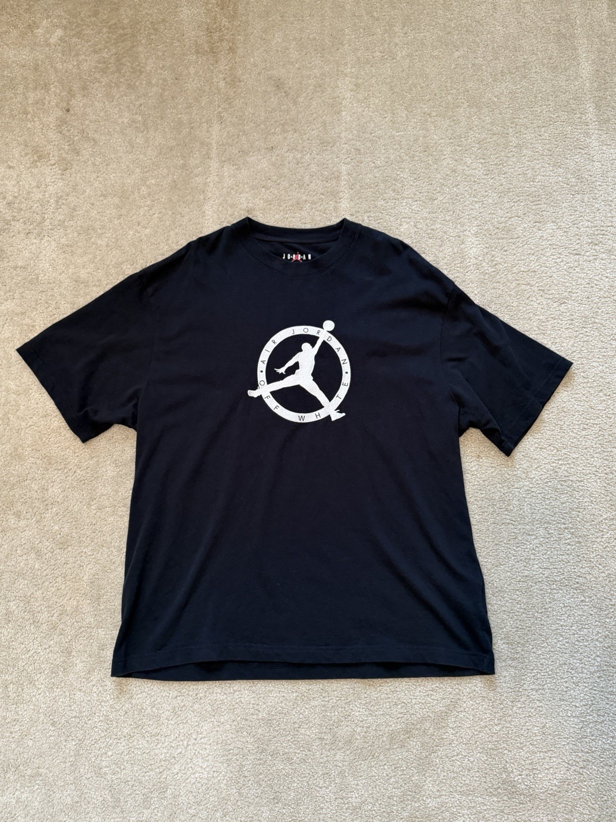 Jordan X Off-White MJ T-Shirt Black/White/Forest Green Size XL