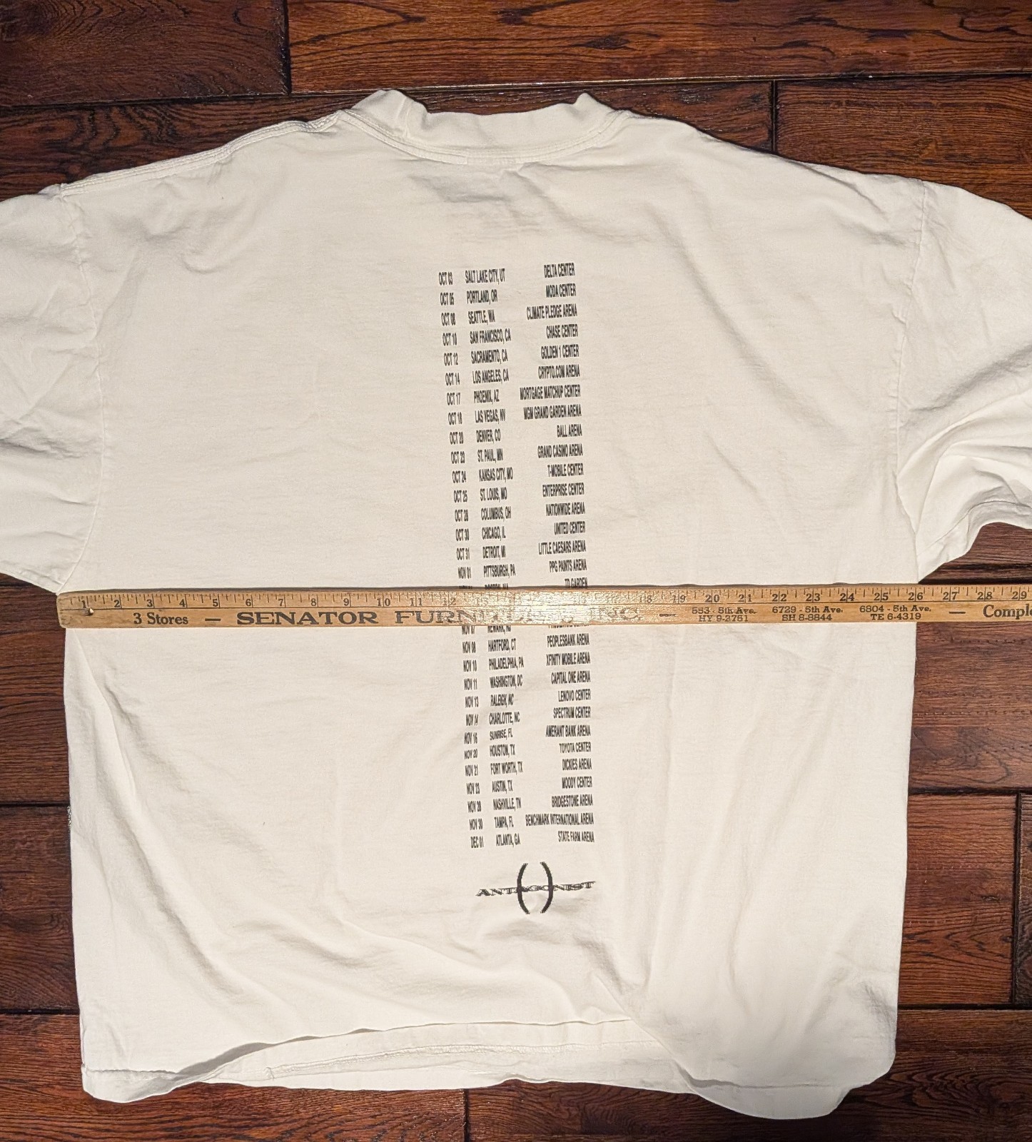 PLAYBOI CARTI Antagonist Tour 2025 Opium Oversized T-Shirt in White Size XL gallery