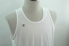 Champion Race Day Running Workout Singlet Mens Activewear White Tank Top ~2XL