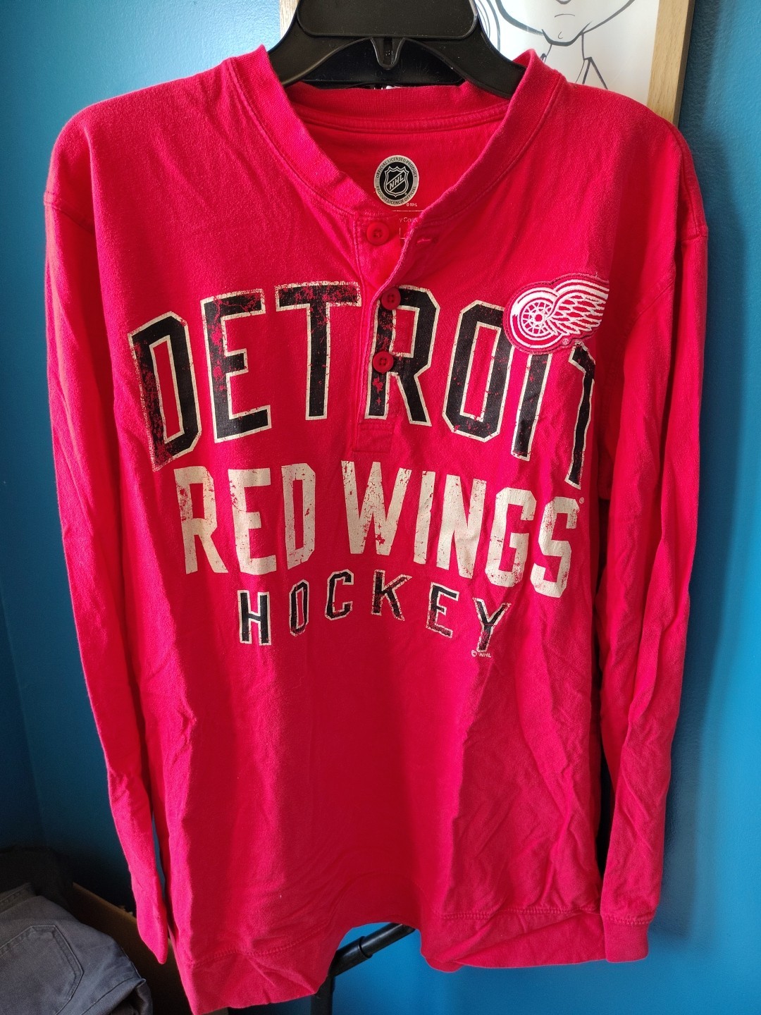 Detroit Red Wings Long Sleeve Shirt XL G3 Sports By Carl Banks Mens NHL hockey