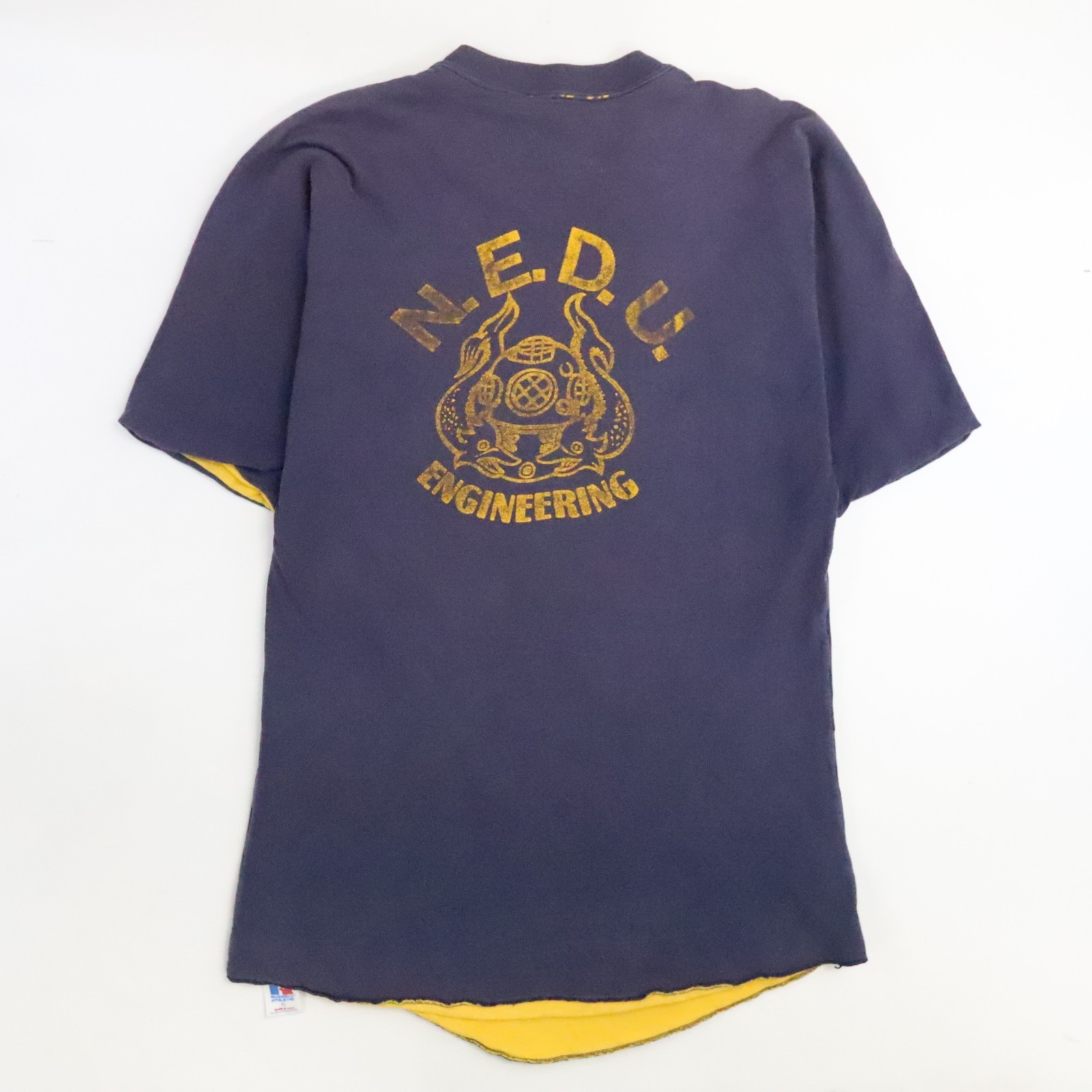 Vintage Saturation Diver NEDU Engineer Double Face Russell Athletic T-Shirt XL gallery