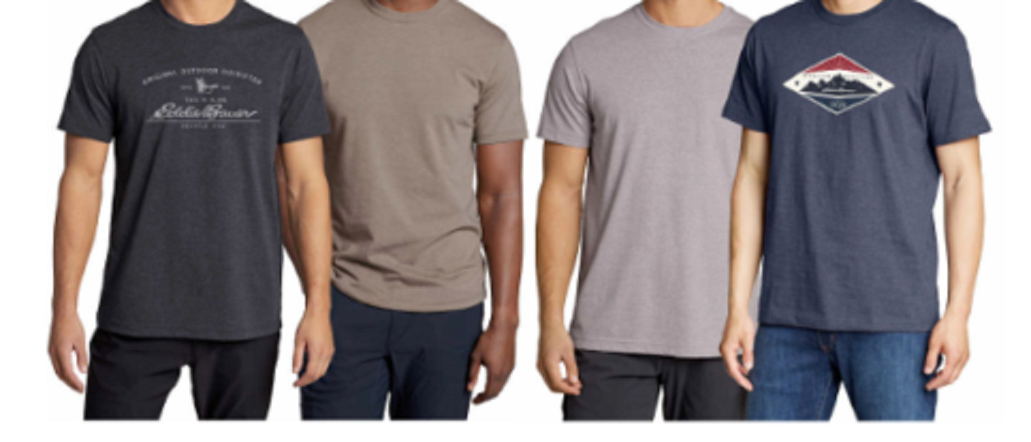 NEW Eddie Bauer Men's 2-Pack Ultra Soft Graphic Crew Tee T-Shirts Great Gift NWT gallery