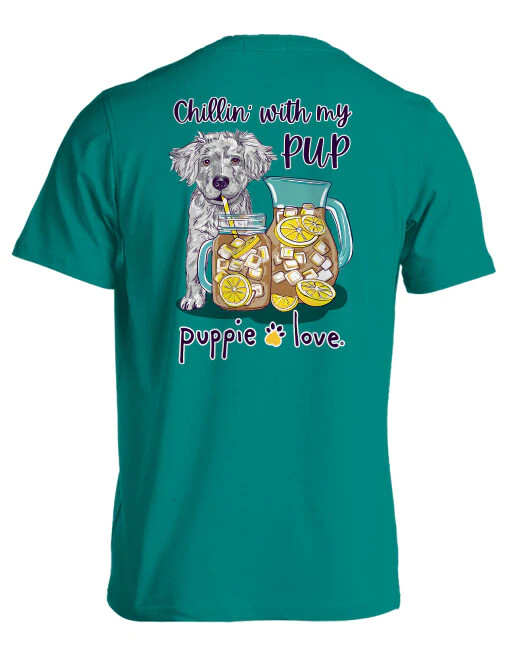 New PUPPIE LOVE CHILLIN WITH MY PUP T SHIRT gallery